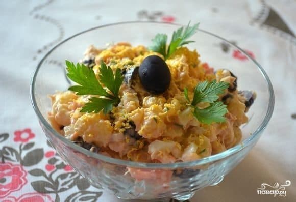 Cалат рыбный с треской