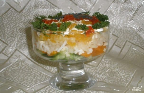 Салат з мясам крэлія