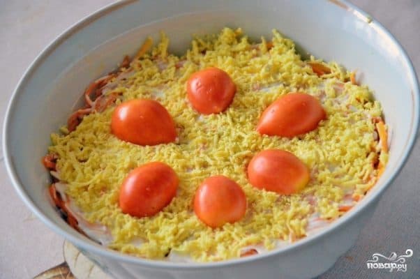 Слаёны салат з карэйскай малакой