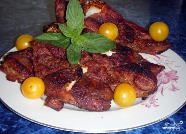 Plum with meat