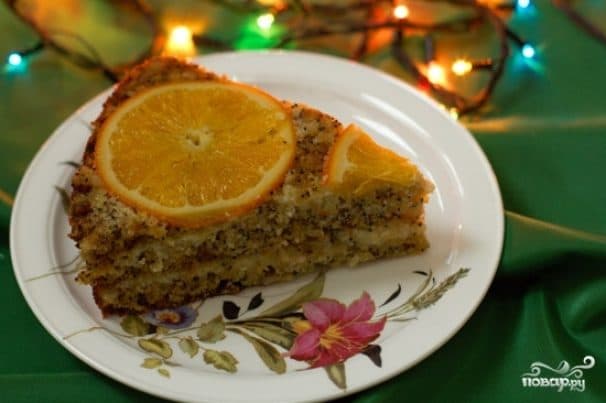 Orange poppy seed cake