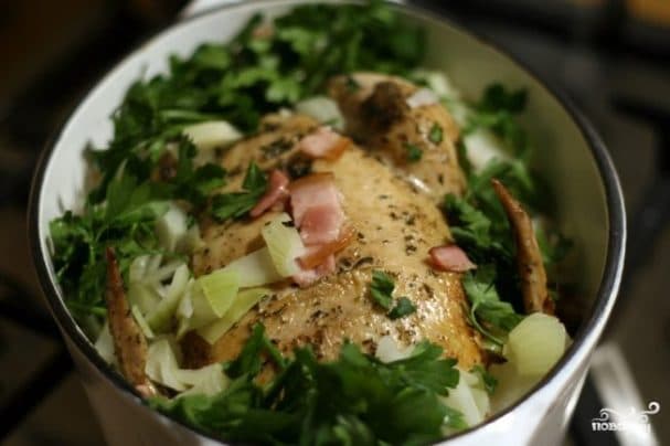 Aromatic chicken in the oven
