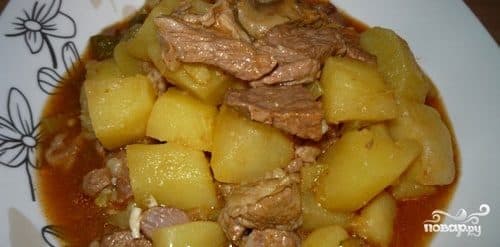 Азу з бульбамі ў мультыварцы