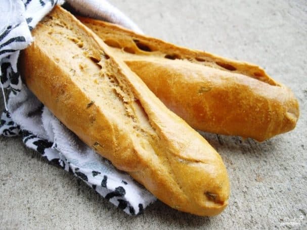 Baguettes with herbs