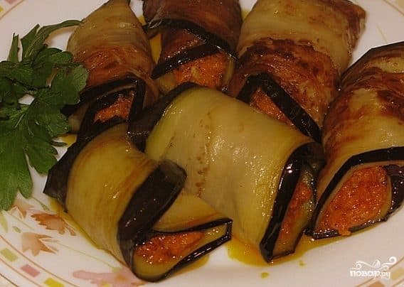 Eggplants with carrots