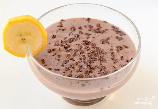 Banana pudding with cocoa