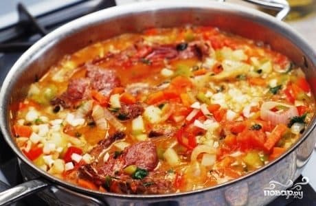 Баранина тушеная с овощами