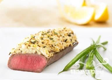 Lamb in a rice crust