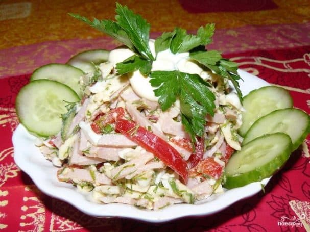 Berlin salad with ham