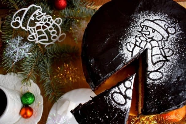 Sponge cake with cottage cheese cream