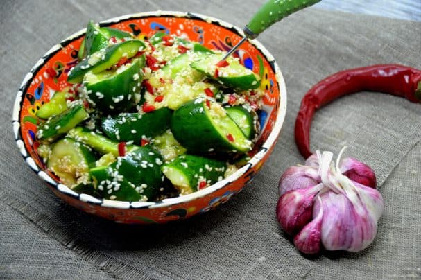 Chinese-style smashed cucumbers