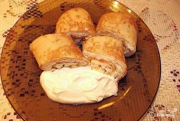 Бліны з начынкай з курыцы