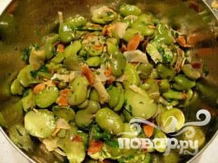 Бабовы салат з сырам пармезан