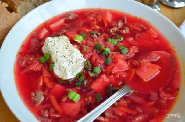Класічны боршч з ялавічынай