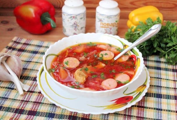 Moscow-style borscht
