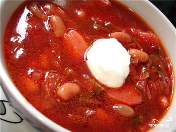 Borscht with beans in a multicooker