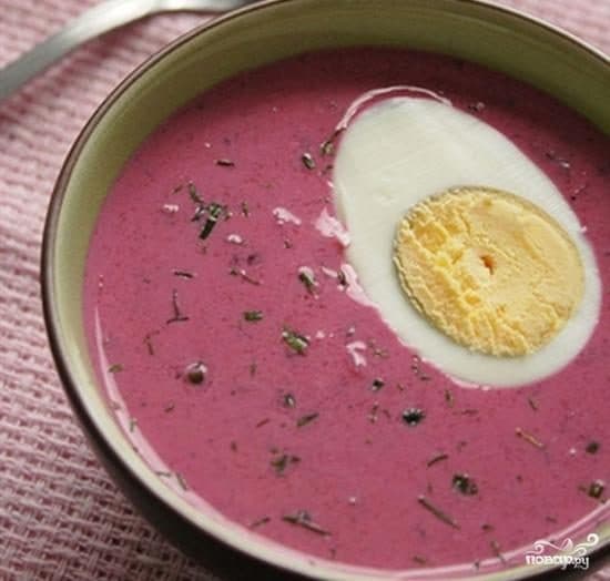 Borscht with sour milk