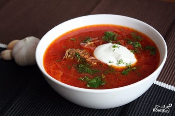Borscht with sauerkraut