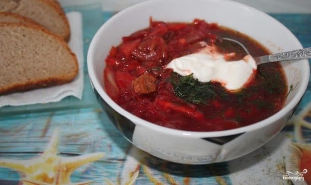 Siberian borscht with meat