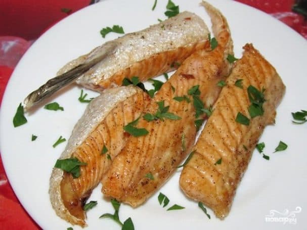 Fried salmon bellies