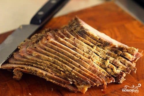 Pork roast in foil in a multicooker