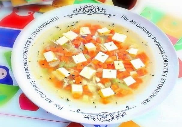 Бульён з яечніцай