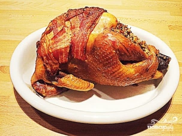 Guinea fowl stuffed