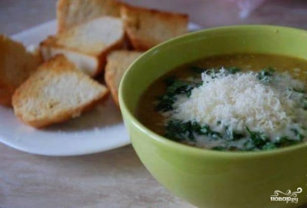 Lentil cream soup
