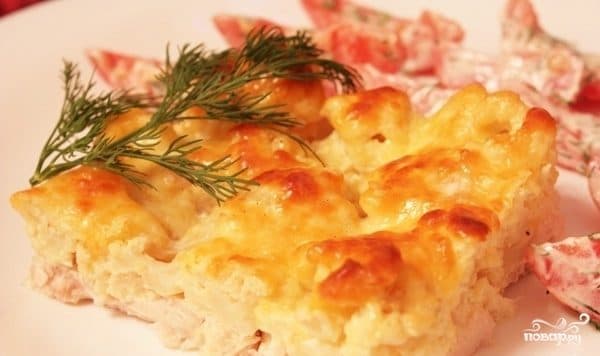 Цвітная капуста з курыным філе