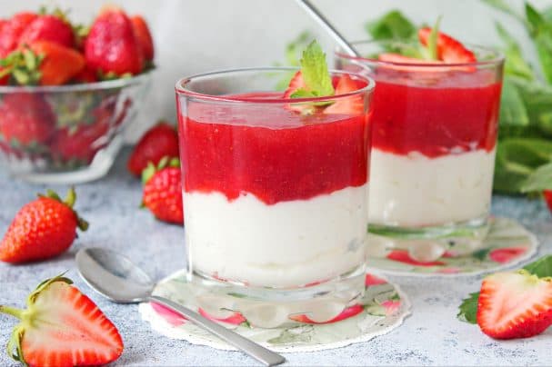 Dietary strawberry dessert