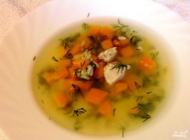 Диетический суп из куриной грудки