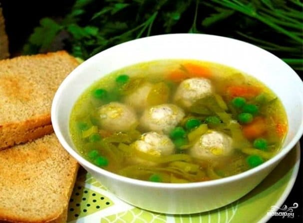 Дыетычны суп з цмокачкамі