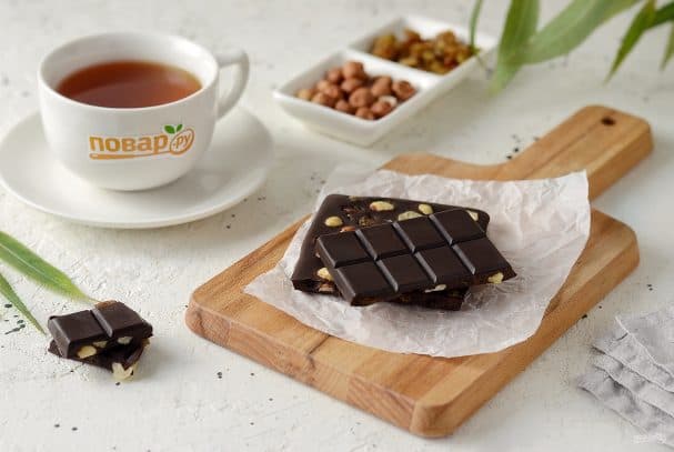 Homemade bitter chocolate