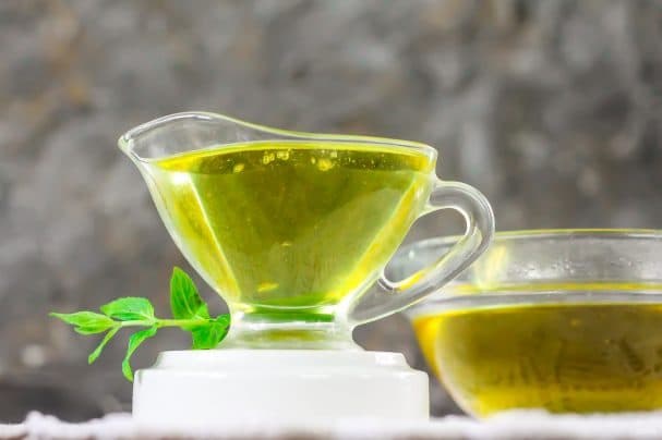 Homemade mint syrup