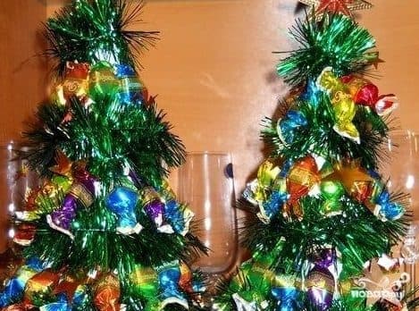 Christmas tree made of candies
