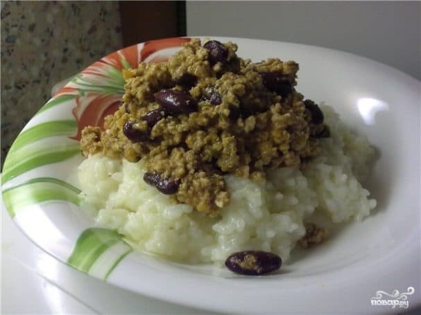 Meatball with beans