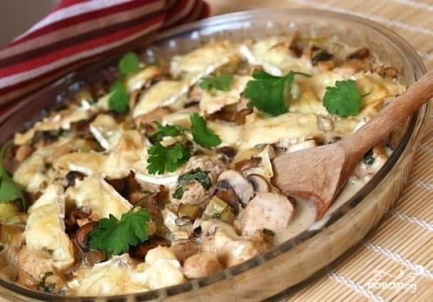 Chicken fillet with mushrooms