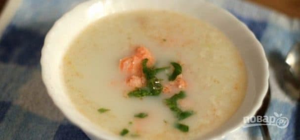 Finnish fish soup with milk