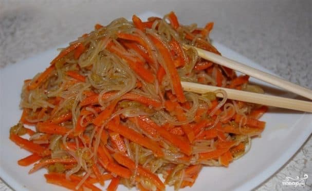 Фунчоза с морковью