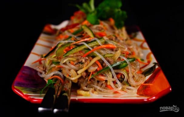 Glass noodles with meat