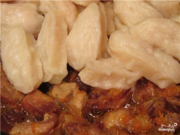 Галушкі з мясом