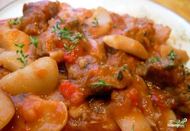 Якіраўна з фасоллю ў мультыварцы