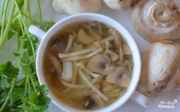 Грибная лапша