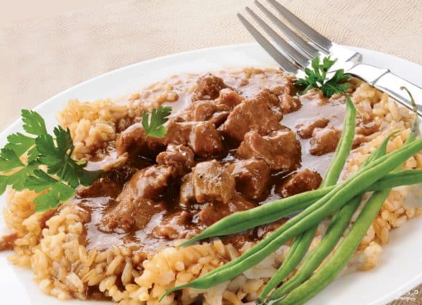 Beef goulash in a multicooker