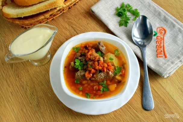 Beef and Barley Soup (Harcho)