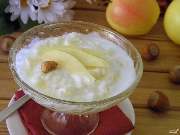 Yogurt with fruits in a yogurt maker