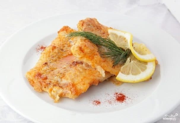 Fried cod in flour