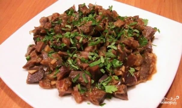 Fried chicken gizzards