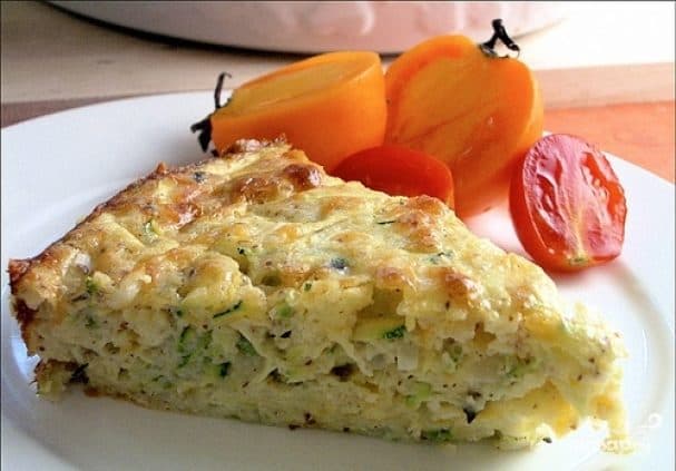 Zucchini casserole with cheese