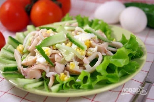 Кальмараўны салат класічны